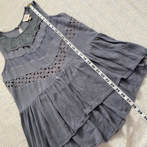 Knox Rose boho mixed print tank top, blue - Picture 4 of 7